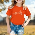thumbnail image 1 of T-shirt Décontracté à Manches Courtes et Col Rond Imprimé pour Filles, Coupe Ample, Confortable pour Jouer Tous les Jours, 1 of 3