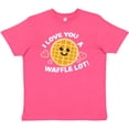 thumbnail image 3 of Inktastic I Love you a Waffle Lot with Cute Happy Waffle Youth T-Shirt, 3 of 5
