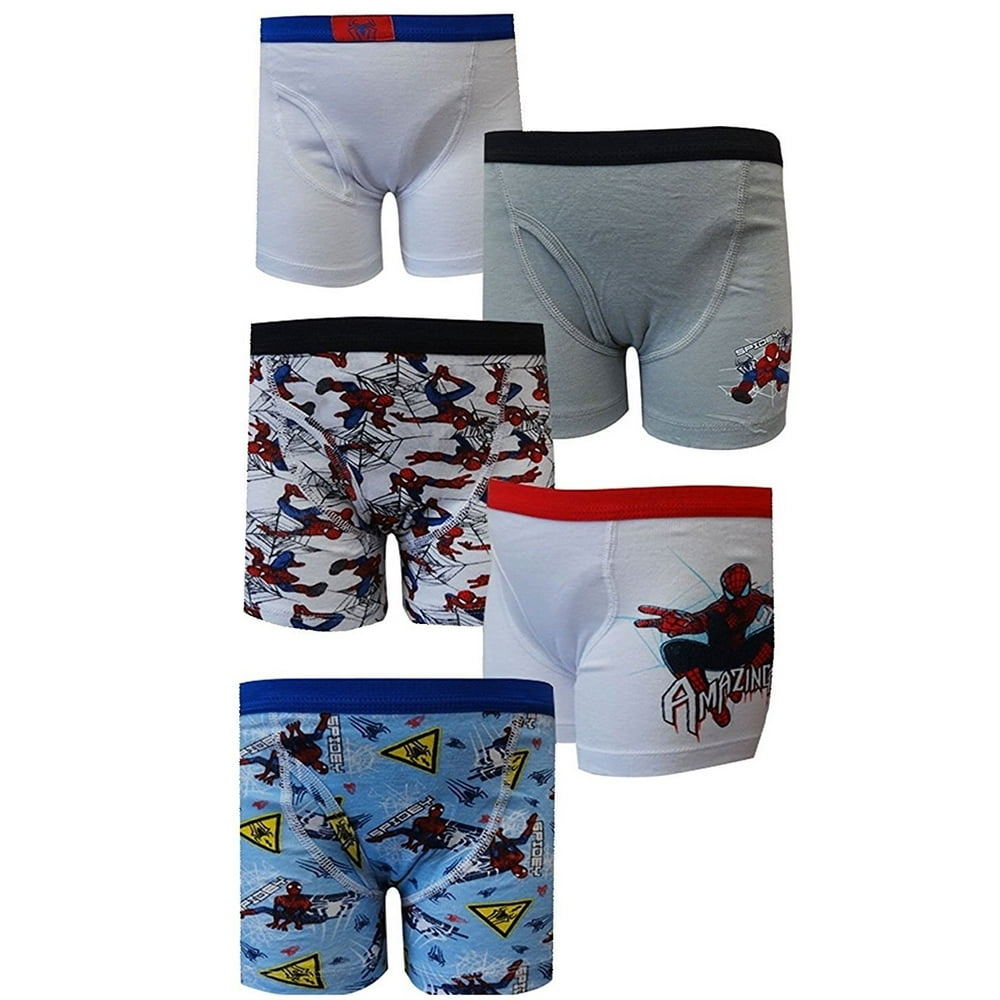 SpiderMan Marvel Comics Amazing Spiderman 5 Pack Boys Boxer Brief