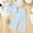 Blue, variant on Kids Girls Outfits Solid Suit Sets Summer Button Sleeveless Vest Blazer High Waist Pants Suits Two Piece for Young Girls