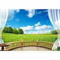 thumbnail image 4 of IDEA4WALL 4pcs Landscape from Balcony Peel and Stick Wallpaper Removable Wall Murals Large Wall Stickers for Home Decoration, 66"x24", 4 of 5