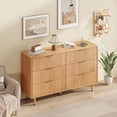 thumbnail image 2 of Huisuilinss Fluted 3/5/6 Drawer Dresser For Bedroom,Wood Wide Chest Of Drawers,Tall Nightstand,Double Dresser,Modern Side Table With Metal Handle & Feet For Living Room Hallway, 2 of 7