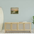 thumbnail image 2 of Sunset Beach Path Reeds Coastal Painting Metallic Gold Framed Art Print Wall Art, 2 of 6