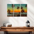 thumbnail image 2 of Elephant Stock Ny Beach Pier Wall Art - Horizontal Multi Panel Canvas - Living Room Wall Decor - Nautical Multi Panel - Orange And Teal Decor - 23" x 14", 2 of 4