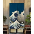thumbnail image 2 of TJ Global Japanese Noren Doorway Curtain/Tapestry for Home or Restaurant - 33.5 x 59 (Great Wave Kanagawa), 2 of 2