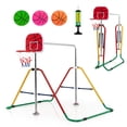 thumbnail image 2 of Resenkos Kids Folding Horizontal Bar with 4 Adjustable Heights-Multicolor, 2 of 9