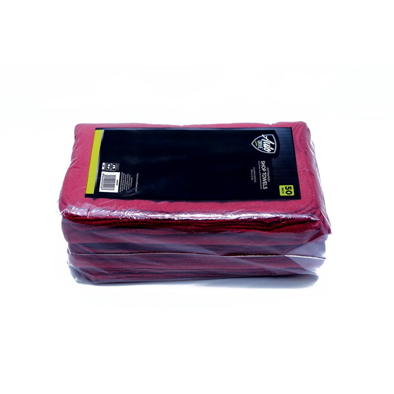 Auto Drive Shop Towels, Red, 50 Count photo 1