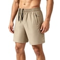 thumbnail image 4 of Homeyce 5" Athletic Running Shorts for Men Elastic Waist Quick Dry Shorts Workout Lightweight Sports Gym Basketball Shorts with Pockets Drawstring Clothes,Brown 2XL, 4 of 4