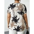 thumbnail image 3 of Cuteduck Women Plus Size Tops Short Sleeve Summer Floral Print Blouses Round Neck Loose Casual Bohemian Flowy Shirts 1X-5X, 3 of 10