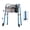 Blue-with Bag, variant on Loyoda Lightweight Folding Walker for Seniors, 5" Wheels, Ski Glides, and Storage Bag – Adjustable Standard Walker for Adults