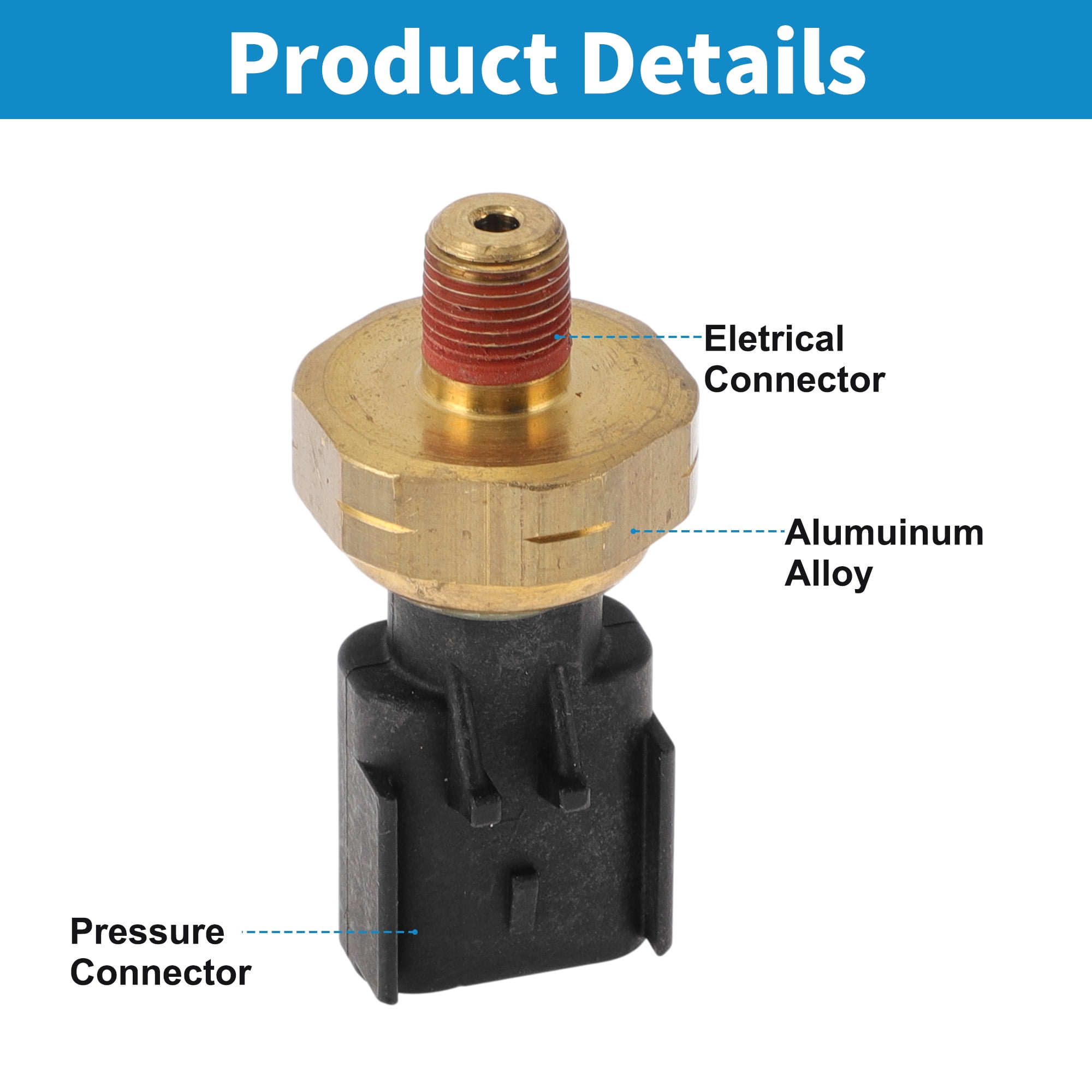 Unique Bargains 1 Pcs No.68258694AA Engine Oil Pressure Sensor for Chrysler 200 3.6L 2011-2016 for Chrysler 300 3.6L 5.7L 6.1L 6.4L 2007-2016