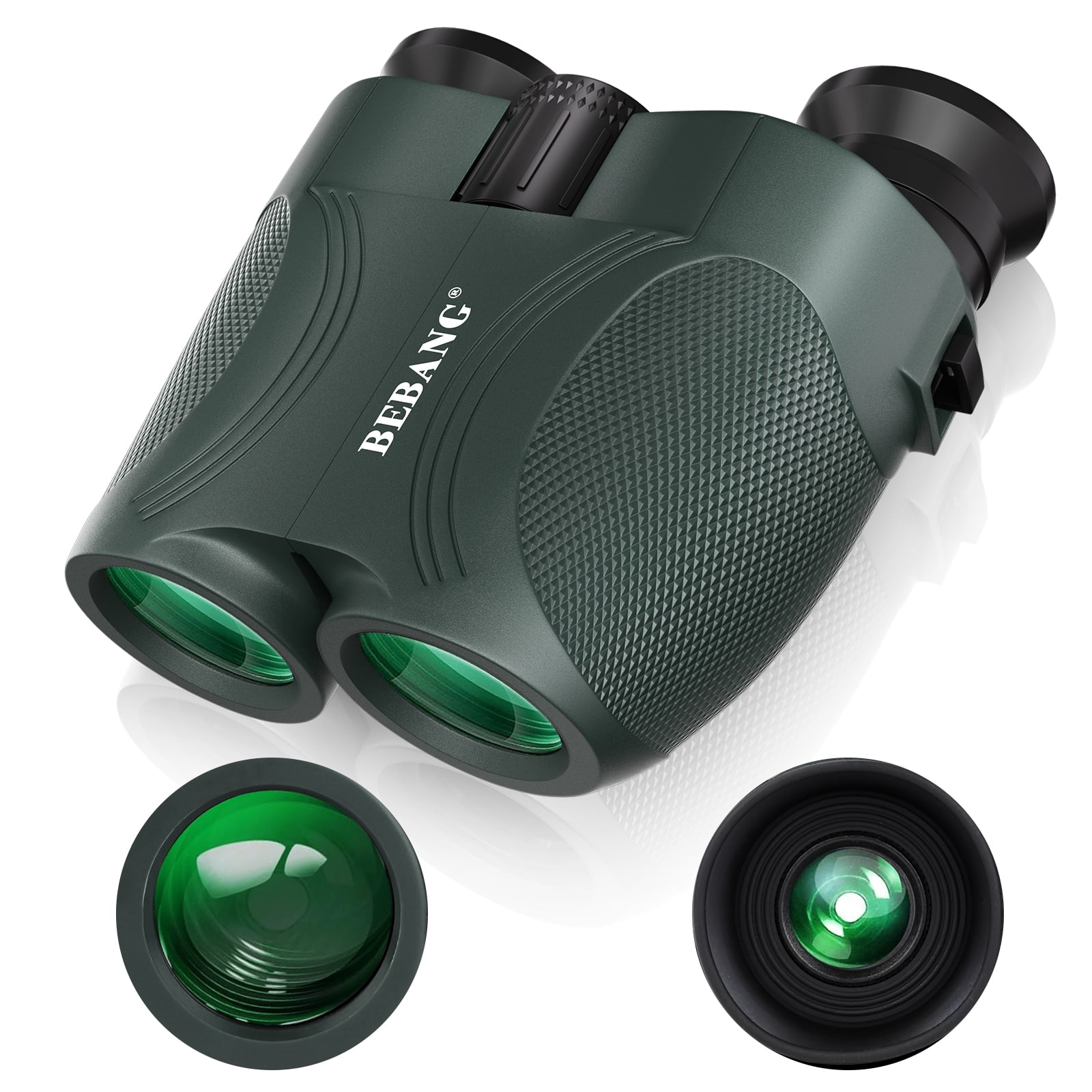 BEBANG 12x25 Binoculars for Kids Adults, BAK4 Lenses Small Binoculars Compact with Low Light Vision, Binoculars for Bird Watching Camping Sports