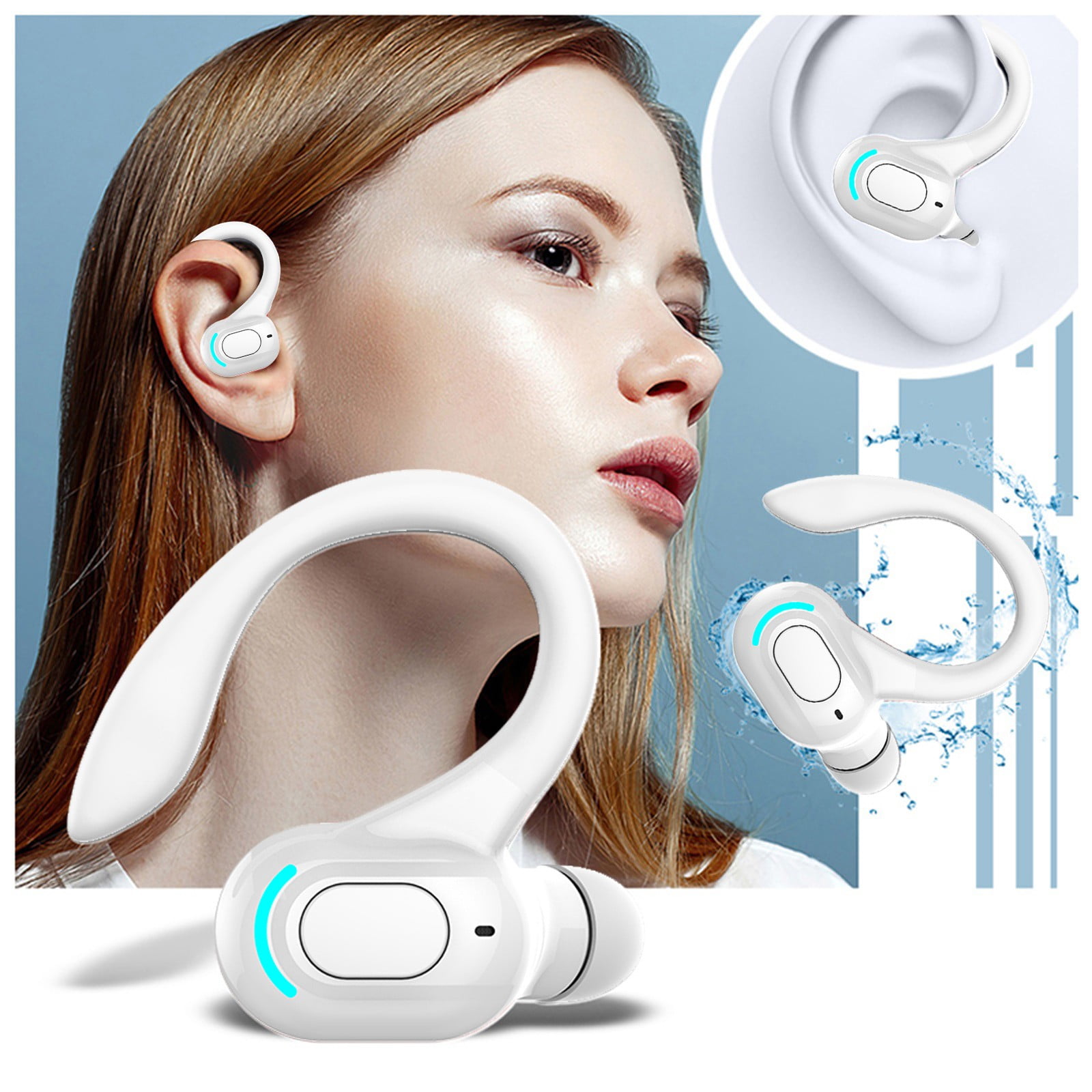 Headphones Bluetooth Workout Battery Life Earbuds Running 5H For Sport ...