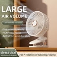 thumbnail image 4 of ICQOVD Desktop Fan Usb Desktop Fan Rechargeable Long Battery Portable Fan for Summer Outdoor Work Use, 4 of 8