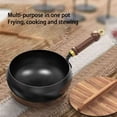 thumbnail image 2 of Guardoinrt Reliable Deepened Non Stick Iron Pot With iron pot, for all Wooden Lid For Gourmet Cooking Stewing, 2 of 4