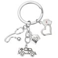 thumbnail image 1 of Metal Keychain Medical Ambulance Memorial Alloy Key Ring Creative Keyring Fashionable Gift Hanging Ornament, 1 of 3