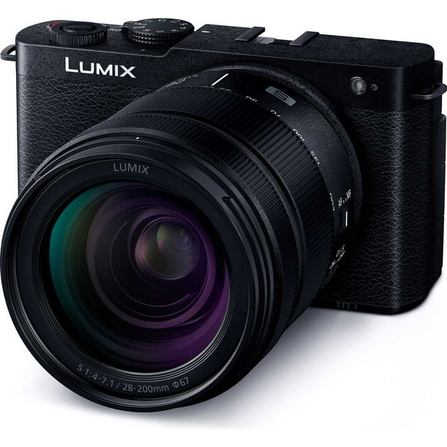 Pansonic LUMIX S9 Full Frame Camera with 28-200mm L Mount Lens, Compact Mirrorless Camera for Content Creators with Real Time LUT, Open Gate and Easy Sharing of Photos & Video (Black)