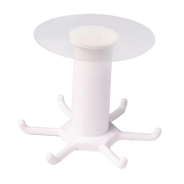 Colgador de cocina automático, organizador de almacenamiento con 6 ganchos, estante de almacenamiento de utensilios de cocina, para cuch , Blanco BLESIY gancho organizador del gabinete