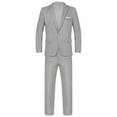 thumbnail image 4 of MSemis Men Suit 2 Pieces Formal Business Solid Tuxedos Blazer Trousers, 4 of 6