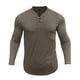 thumbnail image 1 of Blusas y camisas de manga larga y cuello redondo para hombre, estilo casual, de color liso, de poliéster., 1 of 5