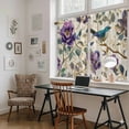thumbnail image 5 of Farmhouse Flowers Kitchen Curtains 45 Inch Length, Country Spring Floral Branches Birds Tiers Curtains for Bathroom Bedroom Cafe, Light Filtering Small Window Treatment Drapes 2 Panels 42"Wx45"L, 5 of 8