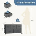 thumbnail image 6 of CONCETTA Dresser 5 Fabric Storage Drawer Dresser, TV Stand, Chest of Drawers for Bedroom, Closet, Entryway, Living Room, Gray, 6 of 9
