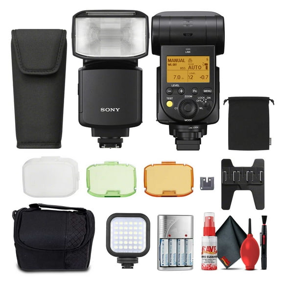 Sony HVL-F60RM2 Wireless Radio Flash (HVL-F60RM2)   AA Rechargeable Batteries   Cleaning Kit   Flash Bracket(International Model)