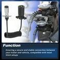 thumbnail image 6 of Unique Bargains 7 Pin to 6 Pin Trailer Hitch Harness Plug 6ft Trailer Wiring Harness Connector 7 Way Adapter Converter for RV Truck Vehicle Connection, 6 of 7