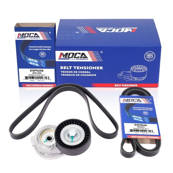 MOCA AUTOPARTS Serpentine Belt Drive Component Kit Fit for 2003-2010 Chrysler PT Cruiser 2.4L & 2003-2005 Dodge Neon 2.4L
