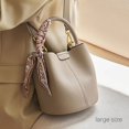 thumbnail image 2 of MICHROE Genuine Leather Bucket Bag  Stylish Solid Color Handbag  Women‘s Mini Crossbody Bag, 2 of 7