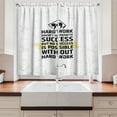 thumbnail image 2 of Ambesonne Wording Kitchen Curtains, Hard Work Words, 55"x39", Yellow Black White, 2 of 3