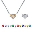 thumbnail image 1 of Heshpaws 925 collar en forma de corazón de plata esterlina, collar de amor con patrón de búho, regalo de Navidad para el cumpleaños de la mujer, con caja de regalo, 1 of 1