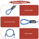 thumbnail image 4 of Cable de Seguridad Uxcell con Asas [2Pcs] - 6.56ft / 78.7 Pulgadas Cable de Seguridad para Candado de Equipaje de Acero Inoxidable para Bicicletas y Equipaje - [Azul], 4 of 6