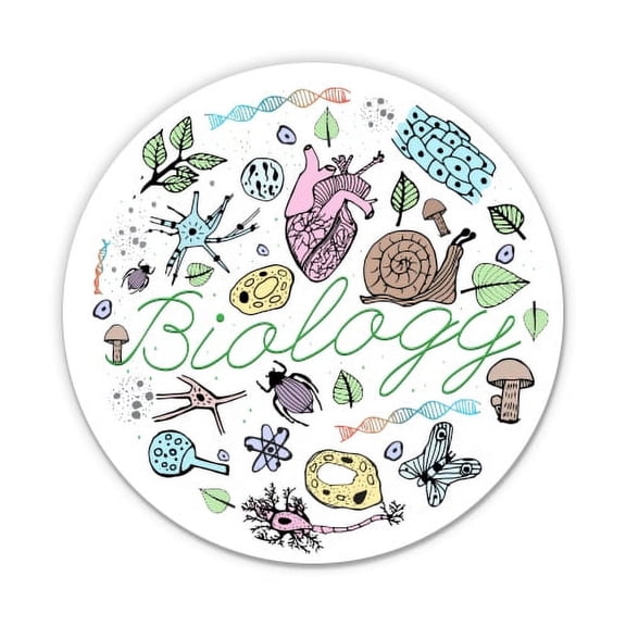 Biology - 3" Vinyl Sticker - For Car Laptop I-Pad Phone Helmet Hard Hat - Waterproof Decal