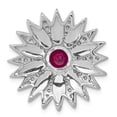 thumbnail image 3 of 14K White Gold Charm Pendant Ruby Round Red Diamond, 3 of 4