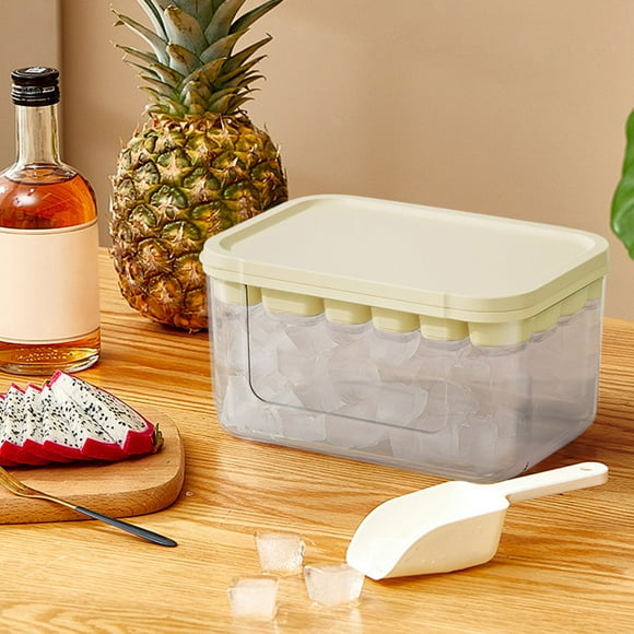 Bandeja de hielo de gel de sílice Caja para hacer cubitos de hielo de 22 celdas con tapa | Molde para congelador duradero a prueba de fugas de grado alimenticio | Home Drink Chiller Helado Molde de