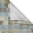 thumbnail image 3 of Ambesonne Geometric Kitchen Curtains, Soft Vertical Line Design, 55"x45", Tan Cream Pale Blue, 3 of 3