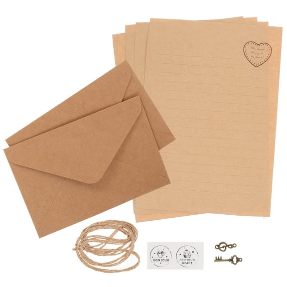 FRCOLOR Retro Vintage Style Letter Writing Paper Set with Envelope Perfect for Notes and Calligraphy Practice 2 Sets