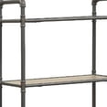 thumbnail image 5 of 36" Antique Oak and Sandy Gray Metal Three Tier Standard Bookcase, 5 of 6