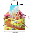thumbnail image 4 of Candy Painter Apron with Pockets - Lollipop Paint Art Apron Dessert Artistic Bib Apron for Home Kitchen Cooking Chef Baking Painting, 4 of 6