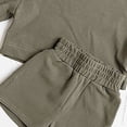 thumbnail image 5 of YWIYIUD Toddler Boy Summer Outfits Baby Boys Shorts Set Kids Solid Short Sleeve Tops Shorts Set Cotton 2 Piece Clothing Sets Cute Toddler Boy Clothes Gift Set AG 9-12 Months, 5 of 5