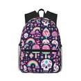 thumbnail image 1 of Disketp cute Skull rainbow mushroom Mochila Ligera Clásica con Múltiples Bolsillos, Mochila Casual para Hombre y Mujer, Ideal para Escuela, Trabajo y Viajes, 1 of 6