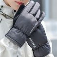 thumbnail image 4 of Guantes de invierno impermeables y resistentes al viento para hombre y mujer, guantes cálidos para clima frío, dedos con pantalla táctil, para conducir, andar en bicicleta y correr949, 4 of 5