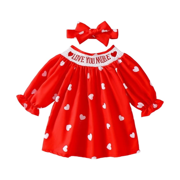 Staki Easter Outfits for Girls Toddler Baby Girl Easter Outfit Infant Smocked Dress Vintage Princess Dresses Cute Little Girls Easter Clothes 9-24M 3Y(Red,9M)
