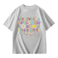 thumbnail image 5 of Summer Baby Girl Clothes Short Sleeve Dandelion Print Blouse T-Shirt Comfortable & Soft Lightweight Boys' Activewear T-Shirts W03-Grey,120, 5 of 5