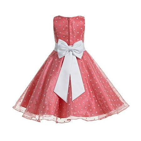 - Ekidsbridal Polka Dot V-Neck Organza Flower Girl Dresses Special Occasion Dress Girls Dresses Formal Recital Party Wedding Pageant Ball Gown 184t