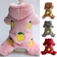 thumbnail image 2 of Eye-catching Dog Jacket Delicate Edging, Coral Fleece, Lemon Pattern Pet Costume - A Vibrant and Cozy Choice for Winter, 2 of 8