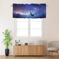 thumbnail image 2 of Deer Aurora Curtains Valances for Home Decor Night Sky Landscape Colourful Northern Lights Forest Thermal Insulated Room Darkening Curtain for Dinning Room 54 by 18 in, 1 Panel, 2 of 6