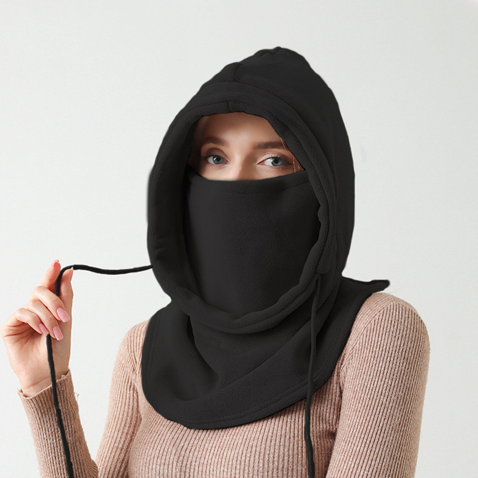 通販 送料無料 Women Cycling Camping Drawstring Scarf Hat Cycling Fleece Clothing