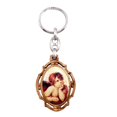 thumbnail image 1 of RosaryMart Holy Spirit Olive Wood Keychain, Confirmation Party Favor Key Holder Gift, 1 of 4